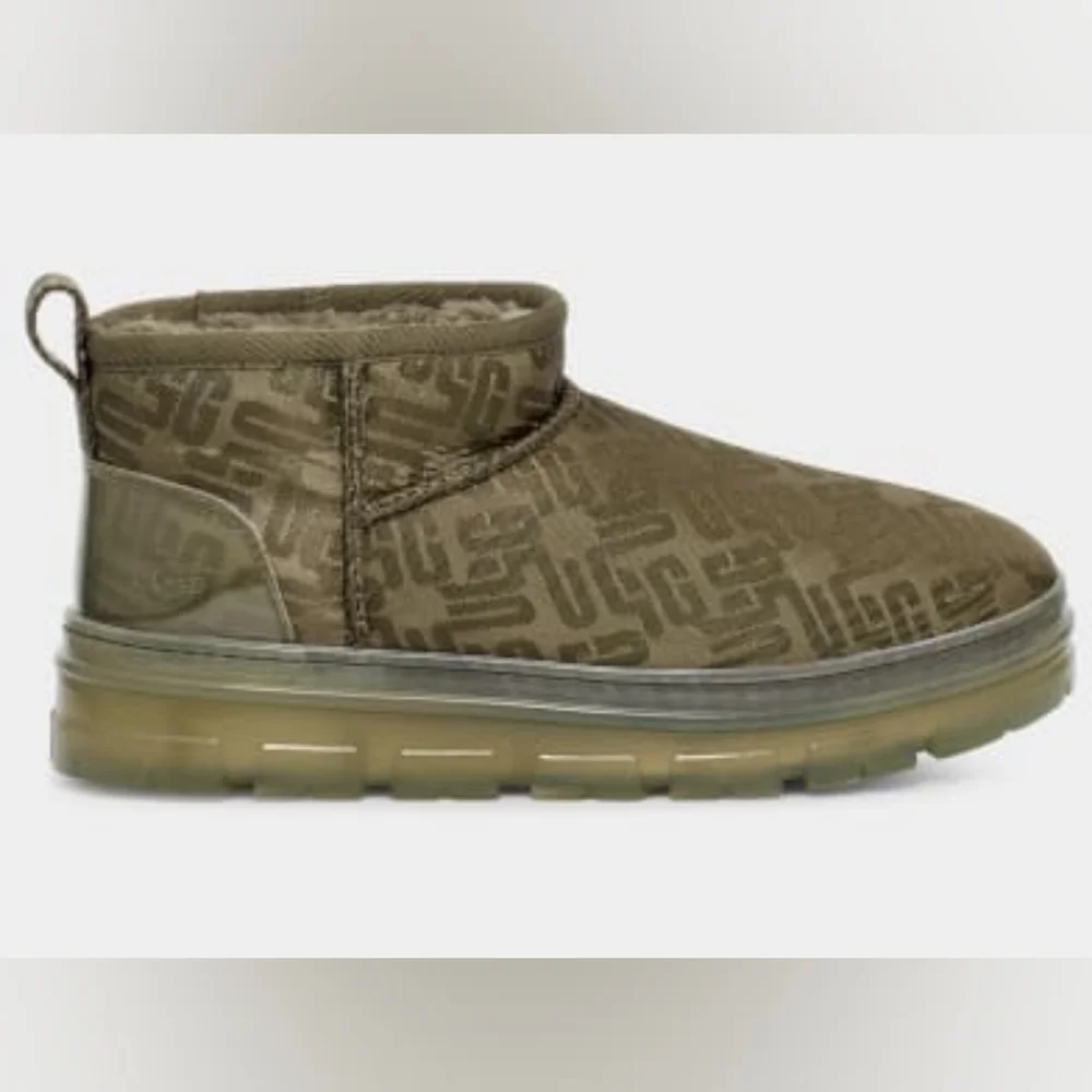 Ugg Classic Ultra Mini Monogram Burnt Olive Women's 7 - Picture 2 of 6